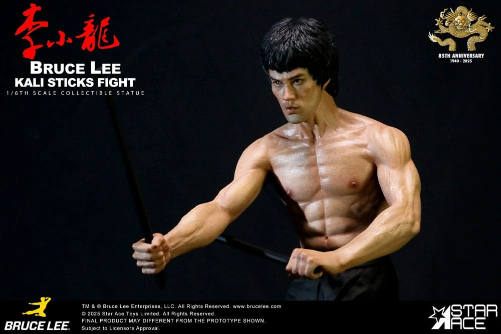 Soška Bruce Lee Kali Sticks Fight Normal Basement Version - Enter the Dragon Movie Statue 1/6