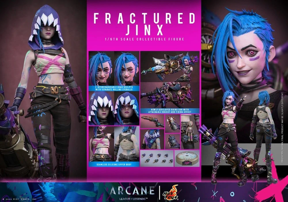 Figurka Fractured Jinx - Arcane: League of Legends 1/6 Action Figure