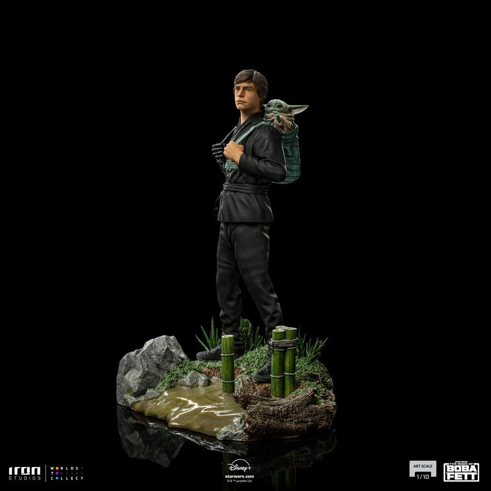 Soška Luke Skywalker & Grogu Training - Star Wars Book of Boba Fett Art Scale Statue 1/10