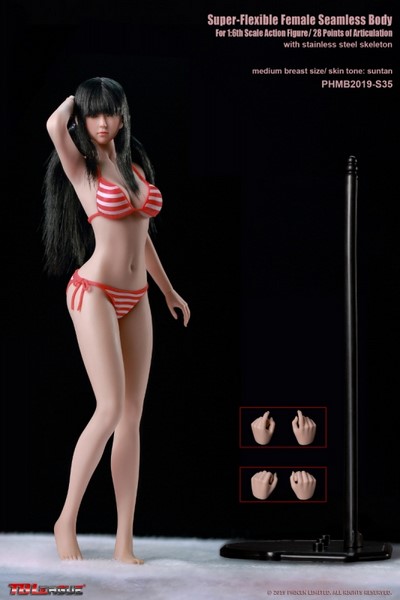 Figurka ženy Caucasian Suntan Female Super Flexible Seamless Body 1/6 Middle Bust