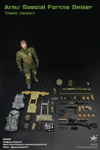 Figurka Sniper (Tropic Version) - Army Special Forces 1/6 Action Figure