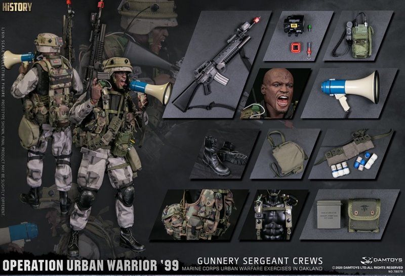 Figurka Gunnery Sergeant Crews - Operation Urban Warrior '99 : Marine Corps Urban Warfare Exercises In Oakland 1/6 Action Figure