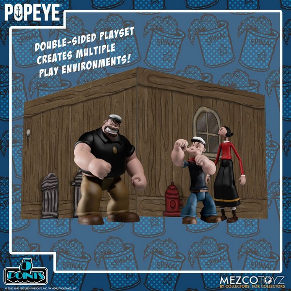 Sada figurek Popeye 5 Points Action Figures Deluxe Box Set