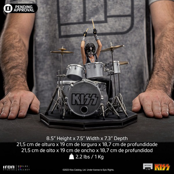Soška Peter Criss Limited Edtition - Kiss Art Scale Statue 1/10