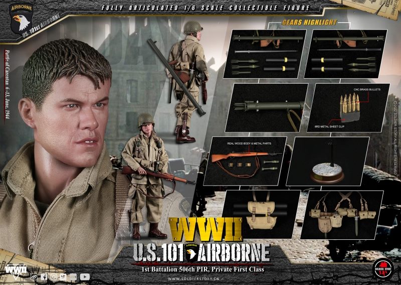 Figurka Private First Class - US 101st Airborne : Battle Of Carentan 6-13 June 1944 1/6 Action Figure