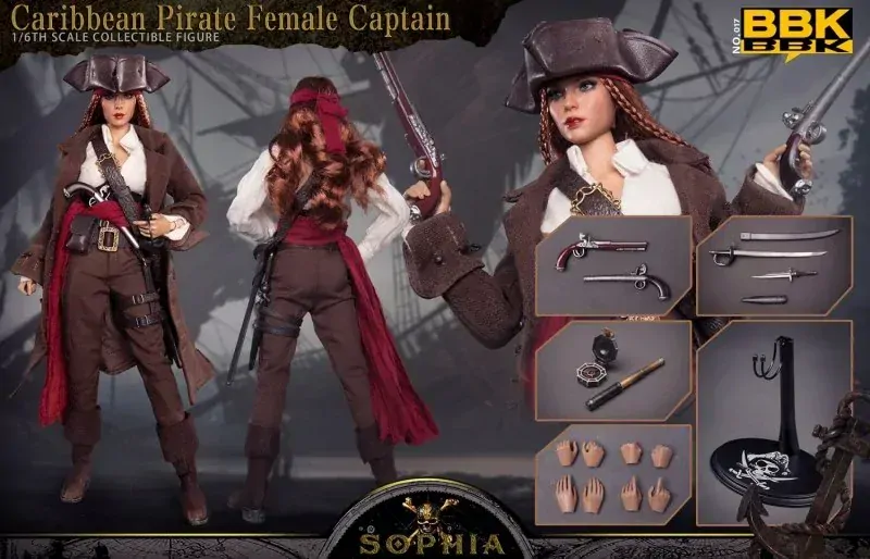 Figurka Caribbean Pirate Female Captain 1/6 Action Figure