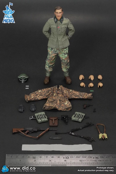Figurka Lieutenant Rainer - German 12th Panzer Division Infantry 1/12 Palm Hero Series