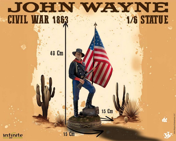 Soška John Wayne Civil War 1863 1/6 Statue