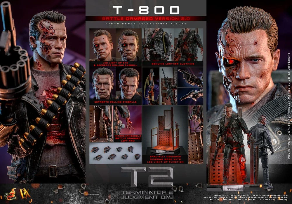 Figurka T-800 Battle Damaged Version 2.0 - Terminator 2 Movie Masterpiece Action Figure 1/6