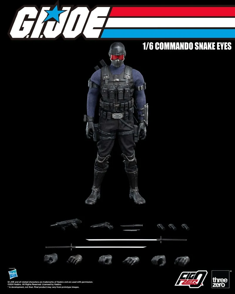 Figurka Commando Snake Eyes - G.I. Joe FigZero Action Figure 1/6