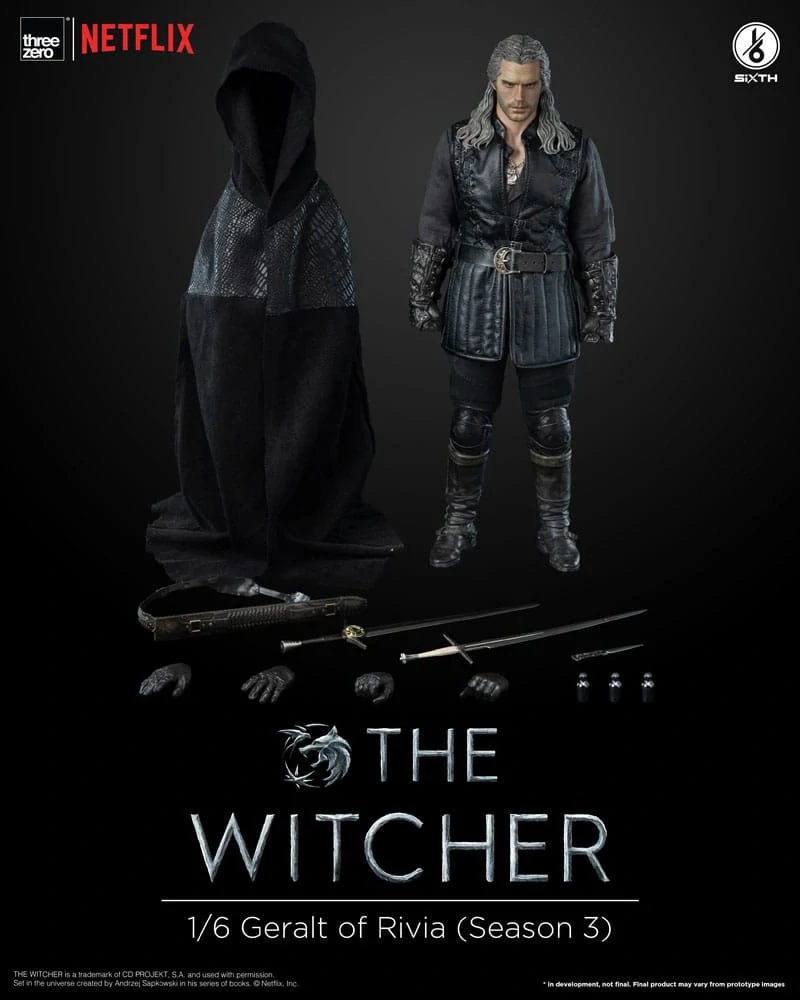 Figurka Geralt of Rivia - The Witcher Season 3 Action Figure 1/6