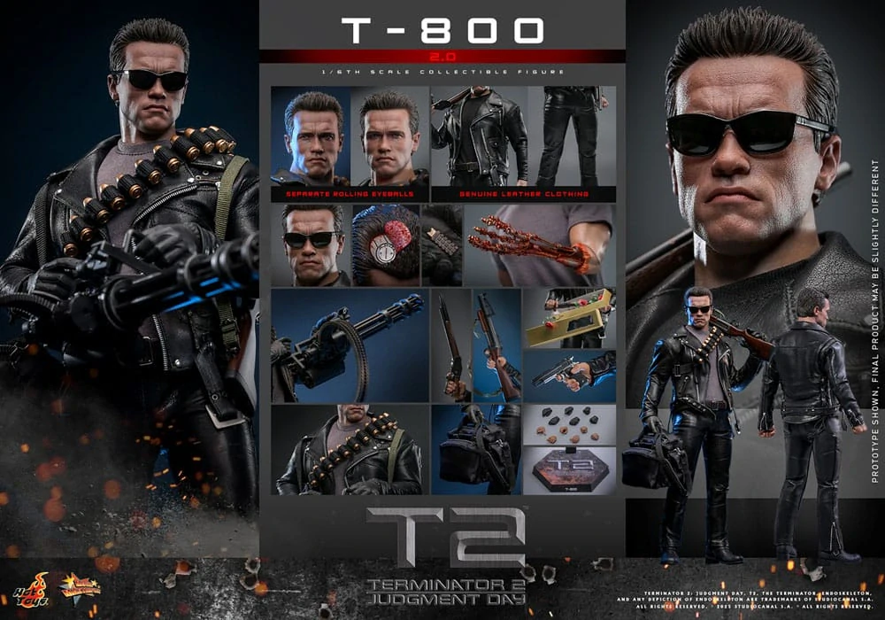Figurka  T-800 2.0 - Terminator 2 Movie Masterpiece Action Figure 1/6