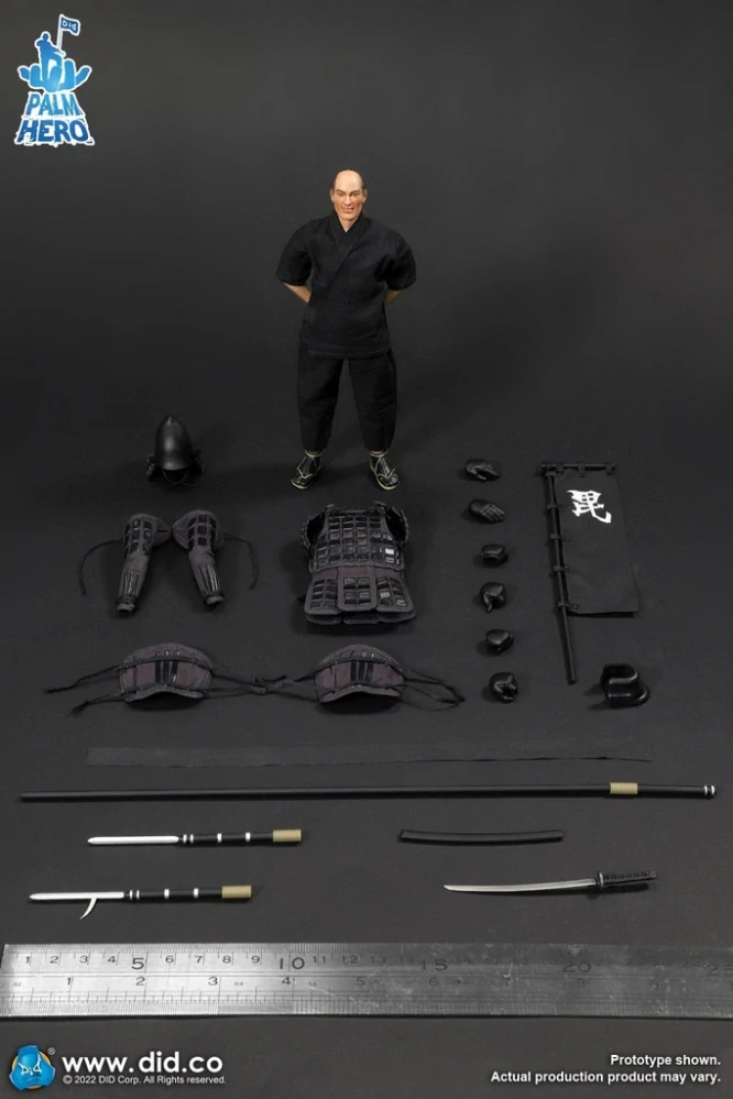 Figurka Black Japan Sengoku Soldier - Palm Hero Japan Samurai Series Action Figure 1/12