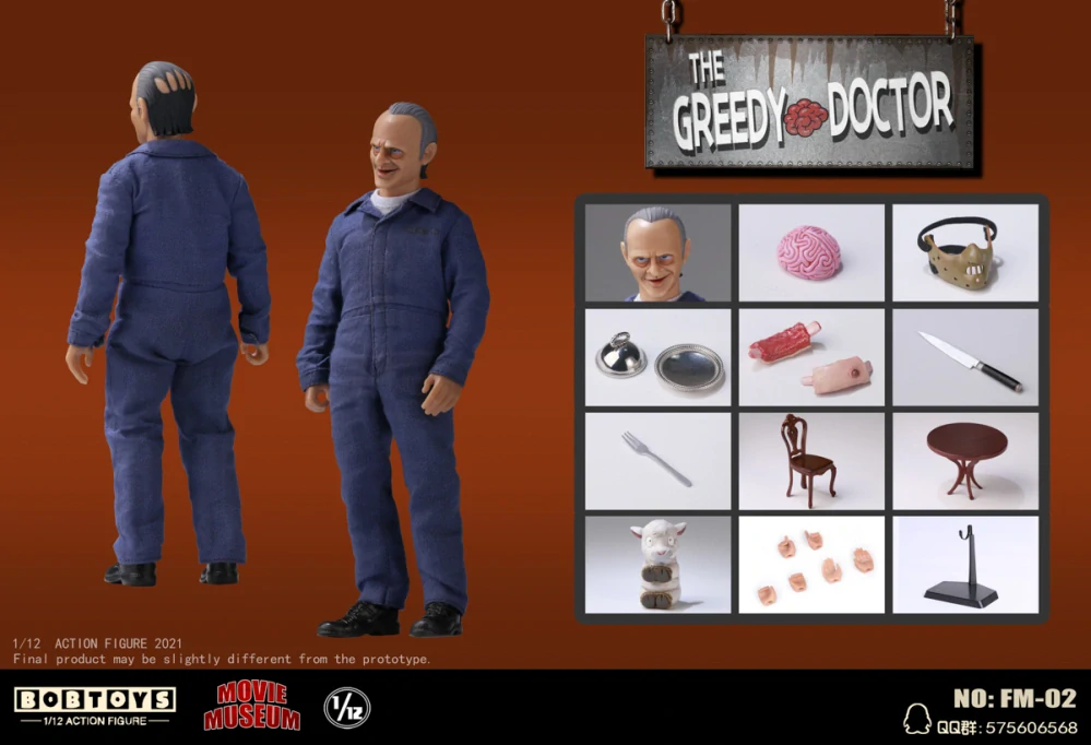 Figurka Dr. Hannibal Lecter (Greedy Doctor) - The Silence of the Lambs 1/12 Action Figure