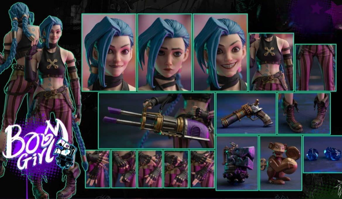 Figurka Jinx (Boom Girl) Deluxe Ver. - Arcane: League of Legends 1/6 Action Figure