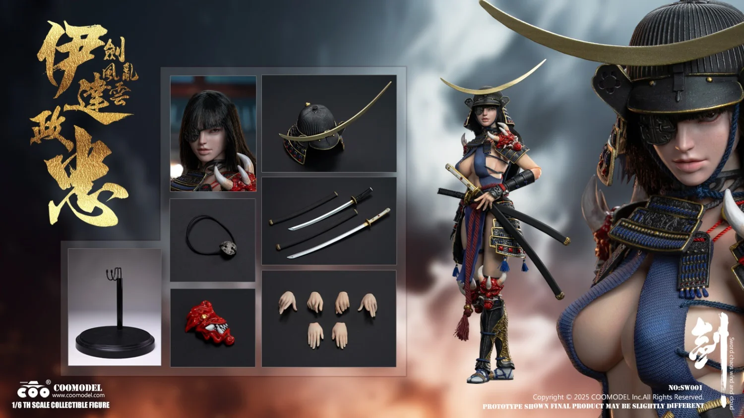 Figurka Date Masamune (Warrior Maiden Edition) - Swords Of Chaos 1/6 Action Figure