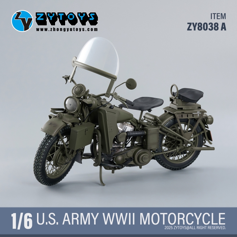 Motocykl US Army WWII Motorcycle Harley-Davidson (Olive Drab) 1/6