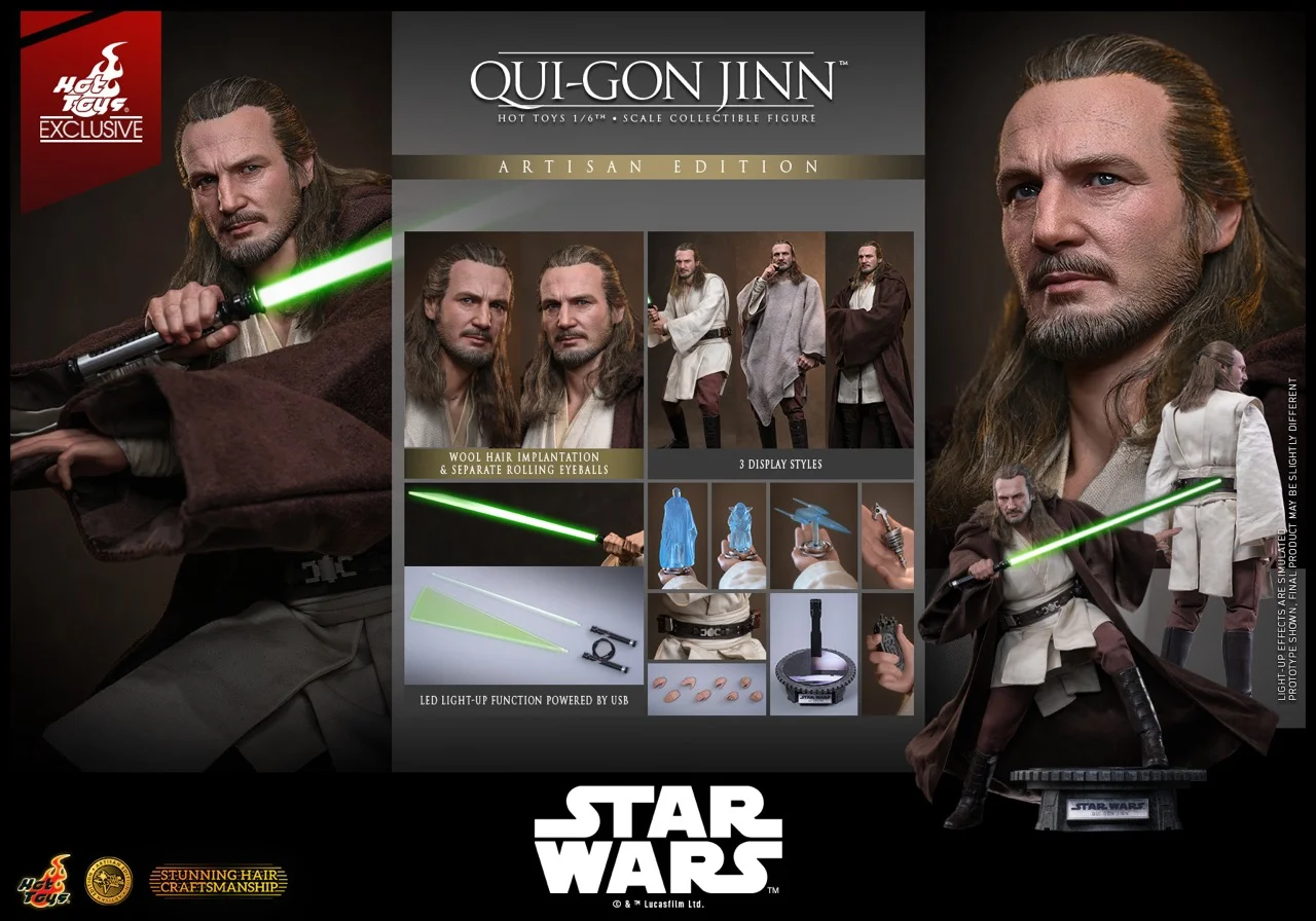 Figurka Qui-Gon Jinn (Artisan Edition) - Star Wars Action Figure 1/6 Hot Toys Exclusive