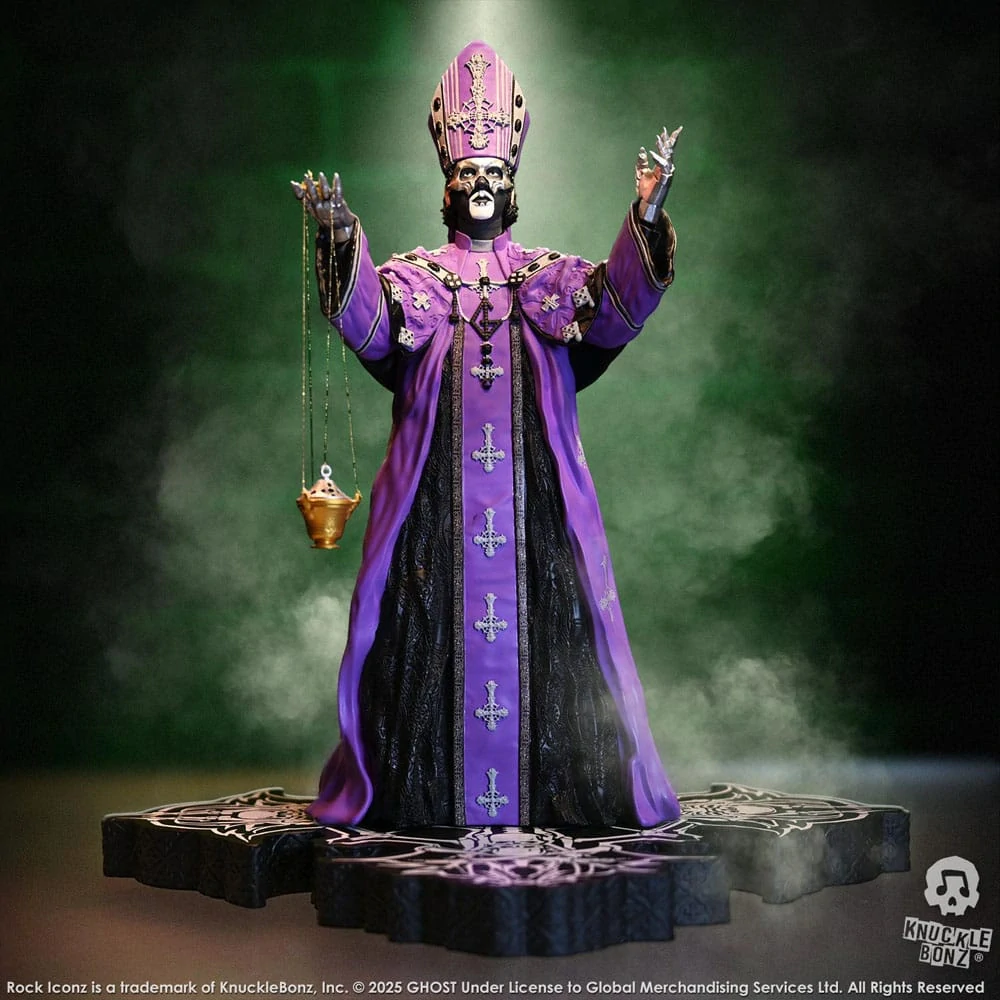 Soška Papa V Perpetua Purple Robes - Ghost Rock Iconz Statue 