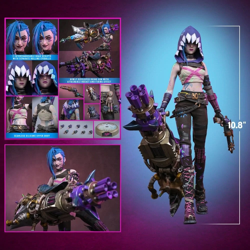 Figurka Fractured Jinx - Arcane: League of Legends 1/6 Action Figure