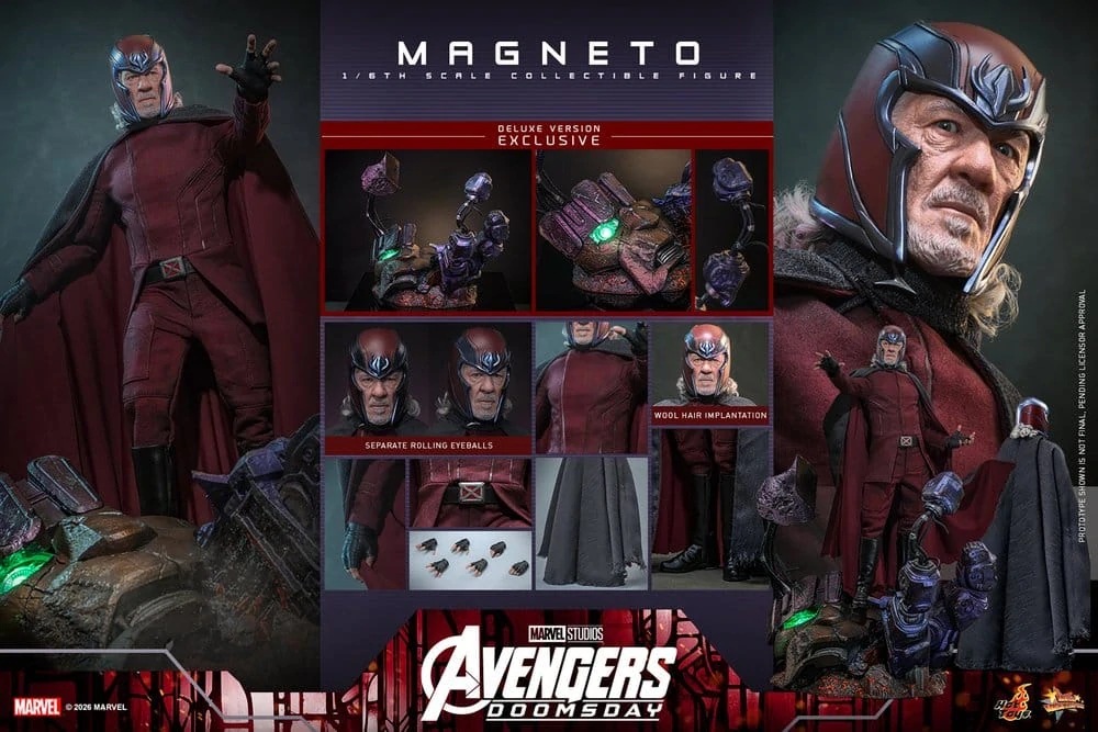 Figurka Magneto (Deluxe Version) - Avengers: Doomsday Action Figure 1/6