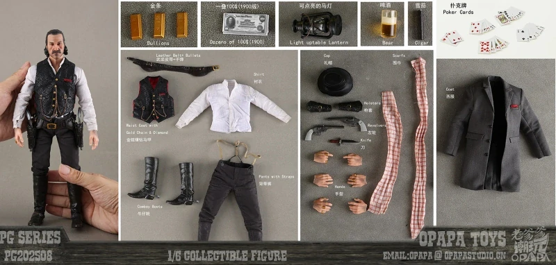 Figurka Dutch Van Der Linde (The Head Wild West Outlaws) - Red Dead Redemption Action Figure 1/6