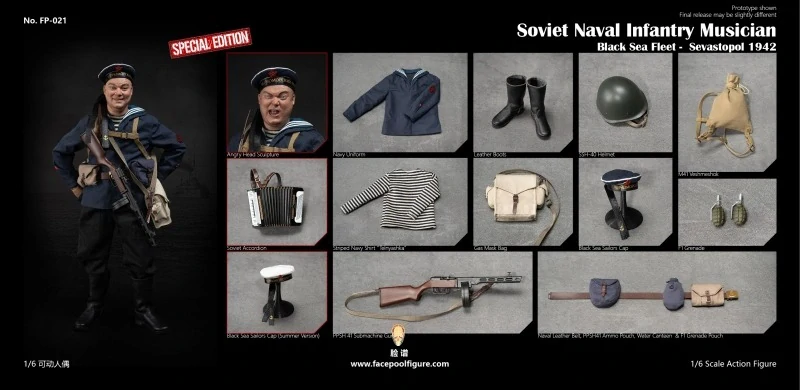 Figurka Soviet Naval Infantry Musician (Special Edition) - Black Sea Fleet Sevastopol 1942 Action Figure 1/6
