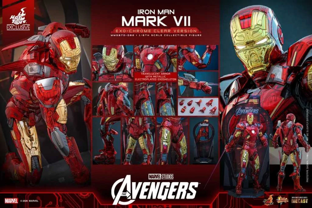 Figurka  Iron Man Mark VII (Exo-Chrome Clear Version) - Avengers 1/6 Exclusive Action Figure 