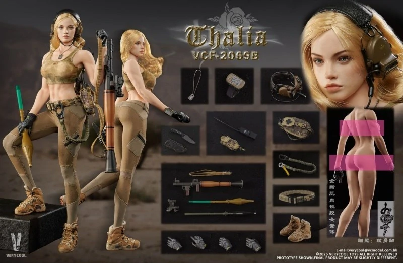 Figurka Thalia (Blonde Hair) - Desert Female Soldier 1/6 Action Figure