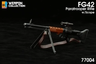 Zbraň pro 1/6 figurky - Fallschirmgewehr FG42 Assault Rifle with Scope (Black)