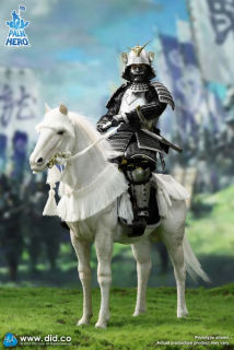Figurka Uesugi Kenshin + White Horse - Palm Hero Japan Samurai Series 3 Action Figure 1/12