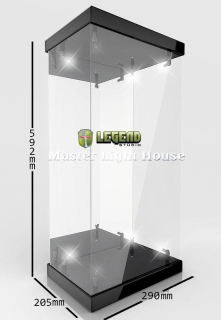 Vitrína Master Light House Acrylic Display Case with Lighting for 1/4 Action Figures (black)