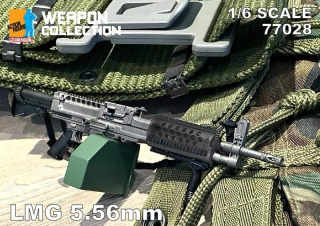 Zbraň pro 1/6 figurky 5,56mm Light Machine Gun (Black)