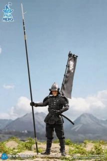 Figurka Black Japan Sengoku Soldier - Palm Hero Japan Samurai Series Action Figure 1/12
