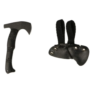 Zbraň pro 1/6 figurky Trible Tomahawk Axe with Leather Sheath (Black)