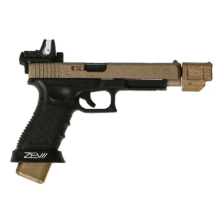 Zbraň pro 1/6 figurky 9mm Glock 34 Pistolet with RMR Mini Red Dot Sight and Silencer (Beige)
