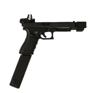 Zbraň pro 1/6 figurky 9mm Glock 17 Magwell Pistol (Black)9mm Glock 34 Pistol with Red Dot Sight (Black)