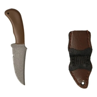 Zbraň pro 1/6 figurky WK Combat Knife with Leather Sheath (Grey)