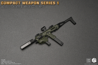 Zbraň pro 1/6 figurky Compact Weapon Series 1 - Micro Conversion Kit G-17 (Olive Drab)