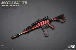 Zbraň pro 1/6 figurky Doom's Day Kit Weapon Set VI - Flame Serpent (Red)