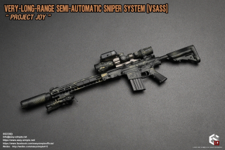 Zbraň pro 1/6 figurky Very Long Range Semi Automatic Sniper System VSASS Set - Project Joy Shadow (Snake Skin)