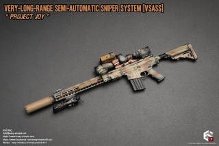 Zbraň pro 1/6 figurky Very Long Range Semi Automatic Sniper System VSASS Set - Project Joy Arid (Snake Skin)