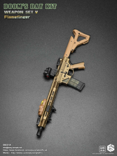 Zbraň pro 1/6 figurky Doom's Day Kit Weapon Set V Flamefinger (Gold)