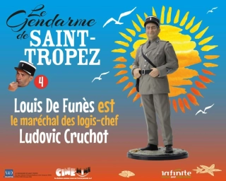 Soška Louis De Funes as Chef Ludovic Cruchot Statue
