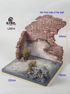Stojánek pro figurky 1/6 The Ruined Wall Diorama Base
