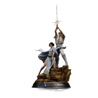 Soška Luke and Leia - Star Wars Deluxe Art Scale Statue 1/10