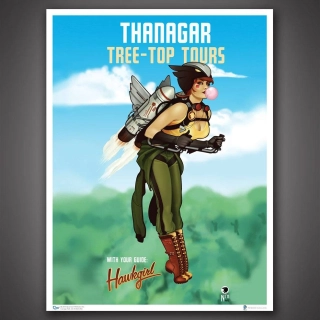 Obraz DC Comics Bombshells Art Print Hawkgirl